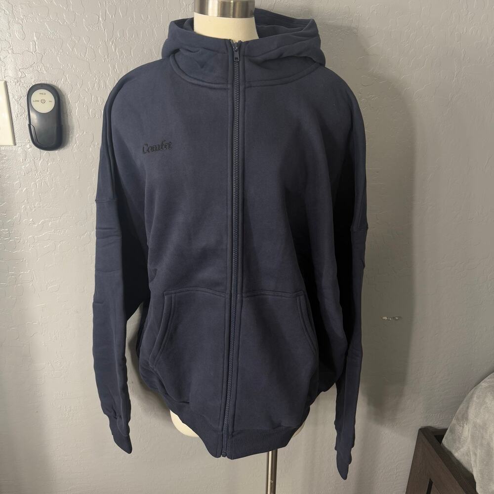 Comfrt cloud zip hoodie, Navy, XL